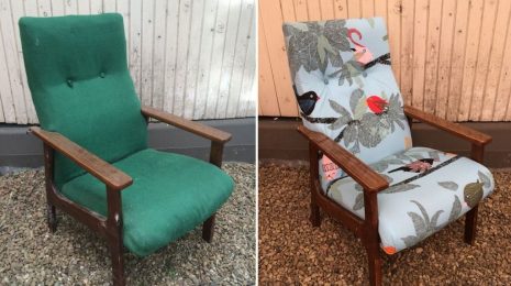 DIY : Как обновить старое кресло своими руками