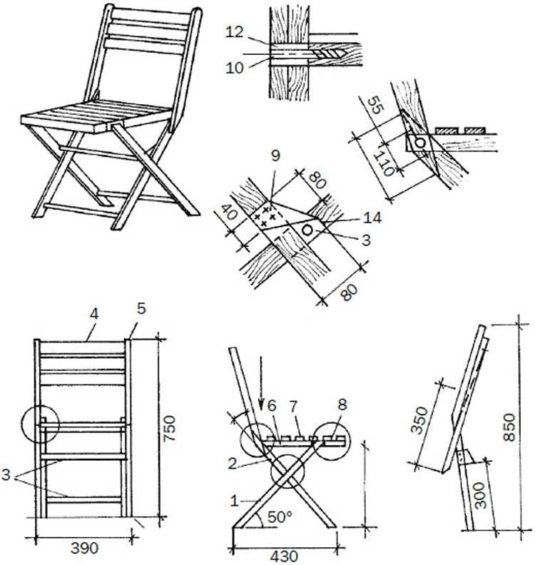 Как сделать садовое складное кресло Кентукки. Размеры деталей | malino-v.ru