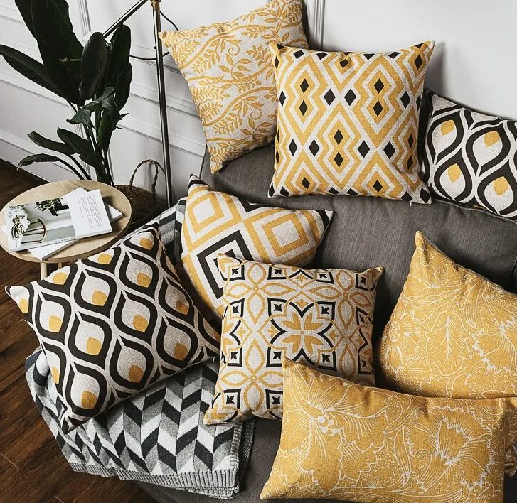6 видов декоративных подушек на диван и как сшить своими руками